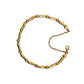 Pre-Owned 9ct Gold CZ Bracelet & Safety Chain 7.5 Inch