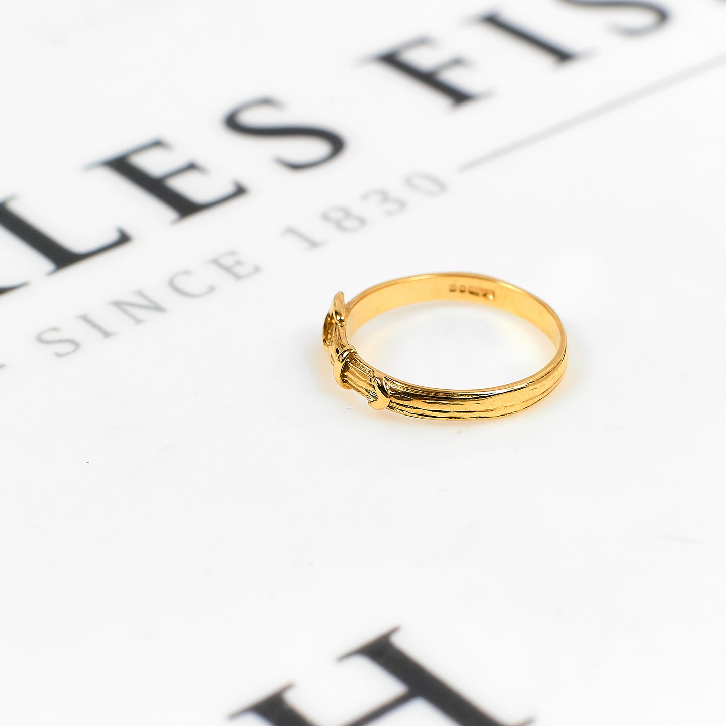 Pre-Owned 9ct Gold Buckle Ring Size K