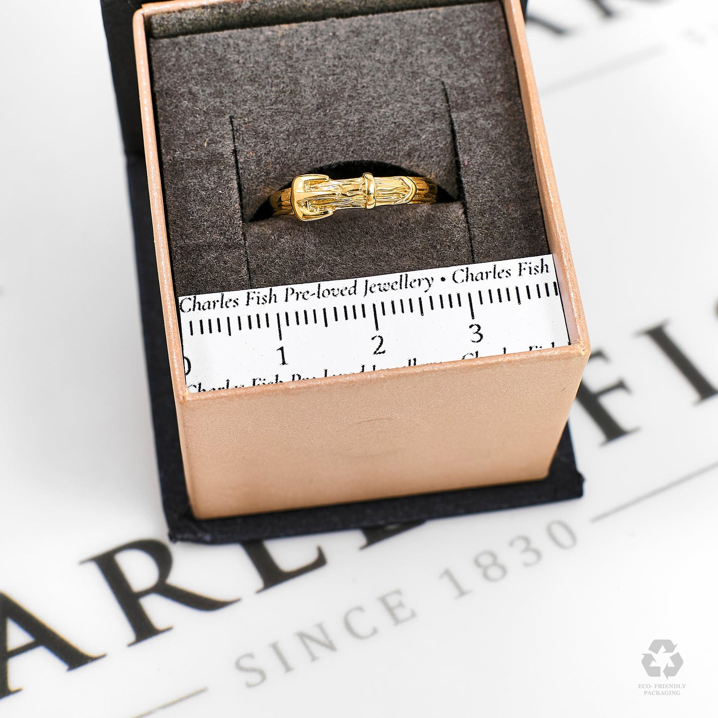 Pre-Owned 9ct Gold Buckle Ring Size K