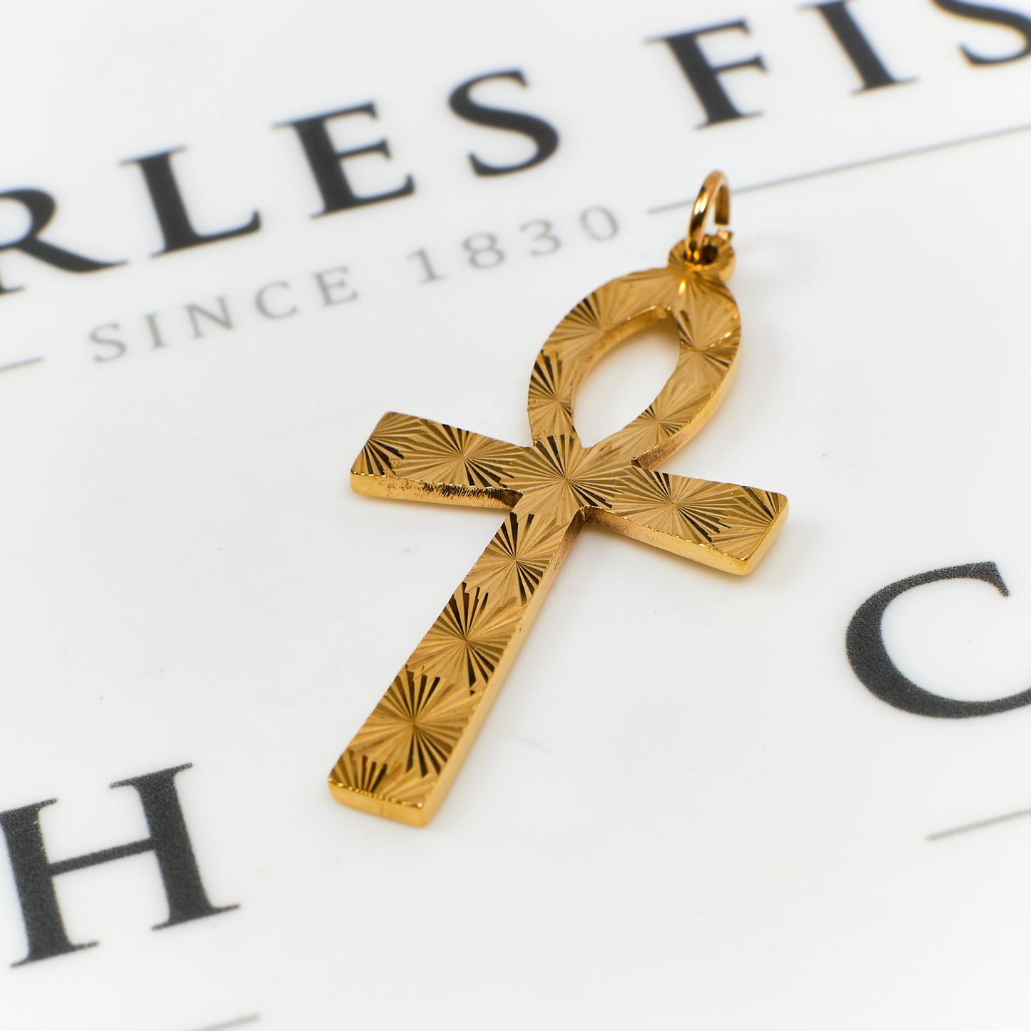 Pre-Owned 9ct Gold Multi Sunburst Ankh Pendant