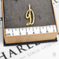 Pre-Owned 9ct Gold Patterned Letter D Initial Pendant
