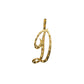 Pre-Owned 9ct Gold Patterned Letter D Initial Pendant