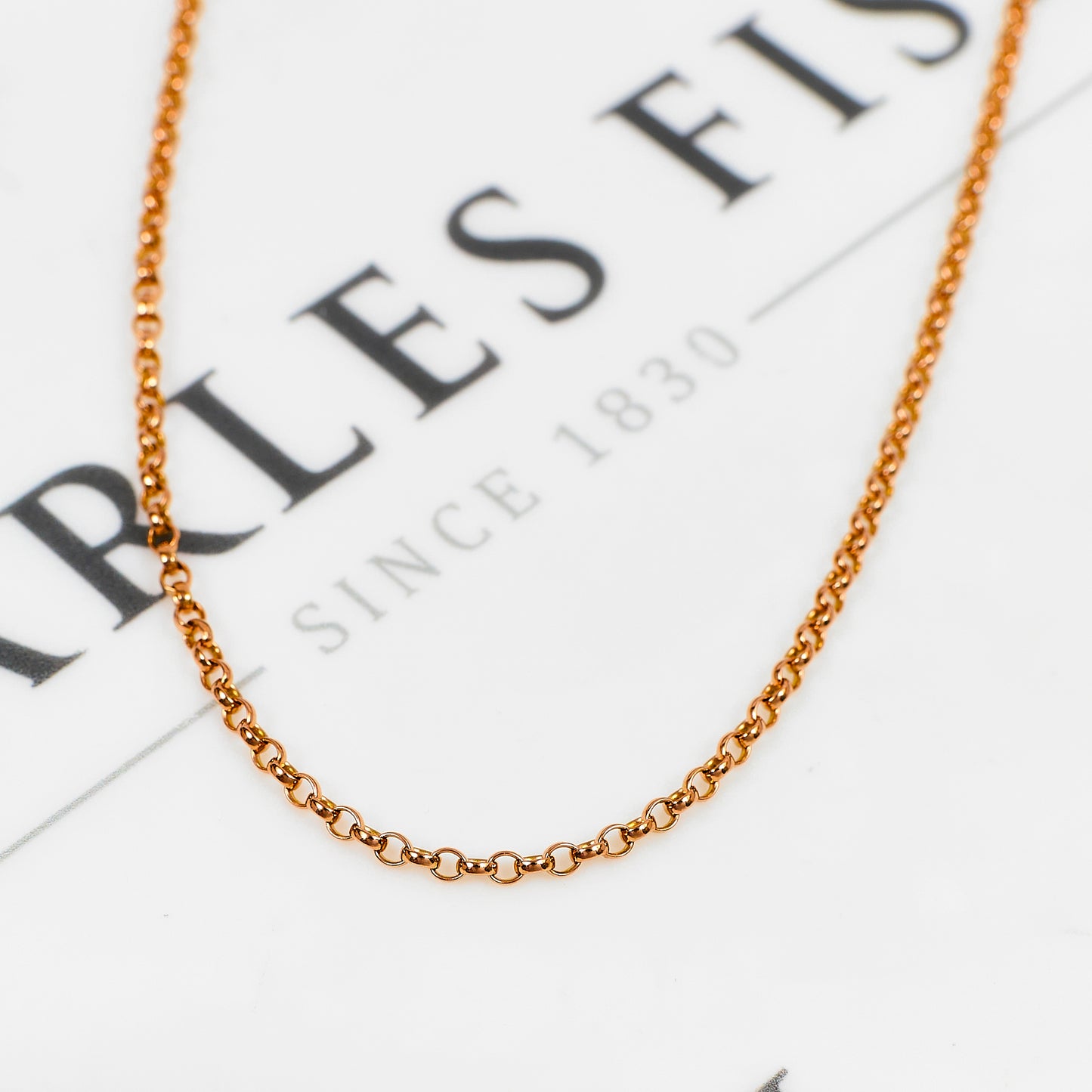 Pre-Owned 9ct Gold Belcher Chain Necklace 24 Inch