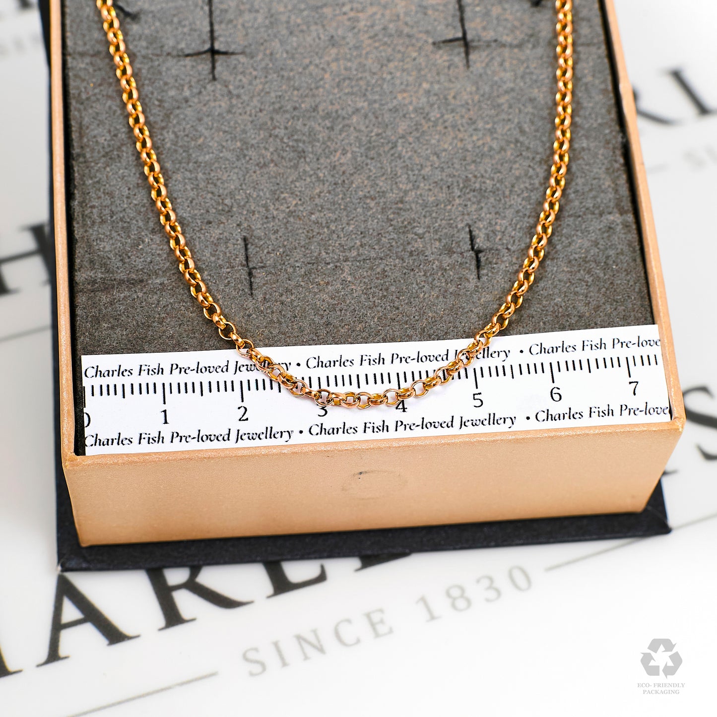 Pre-Owned 9ct Gold Belcher Chain Necklace 24 Inch