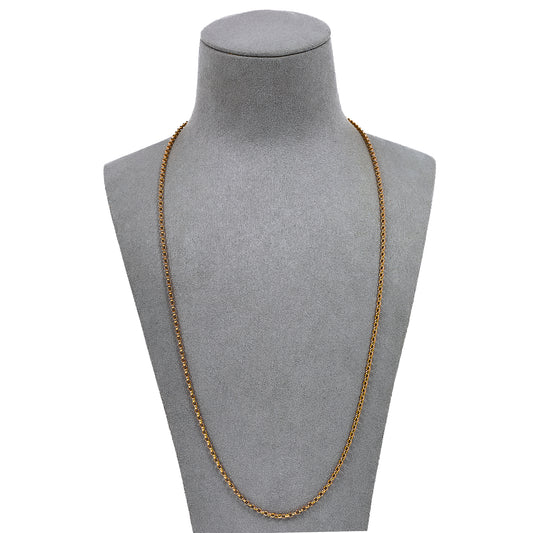 Pre-Owned 9ct Gold Belcher Chain Necklace 24 Inch