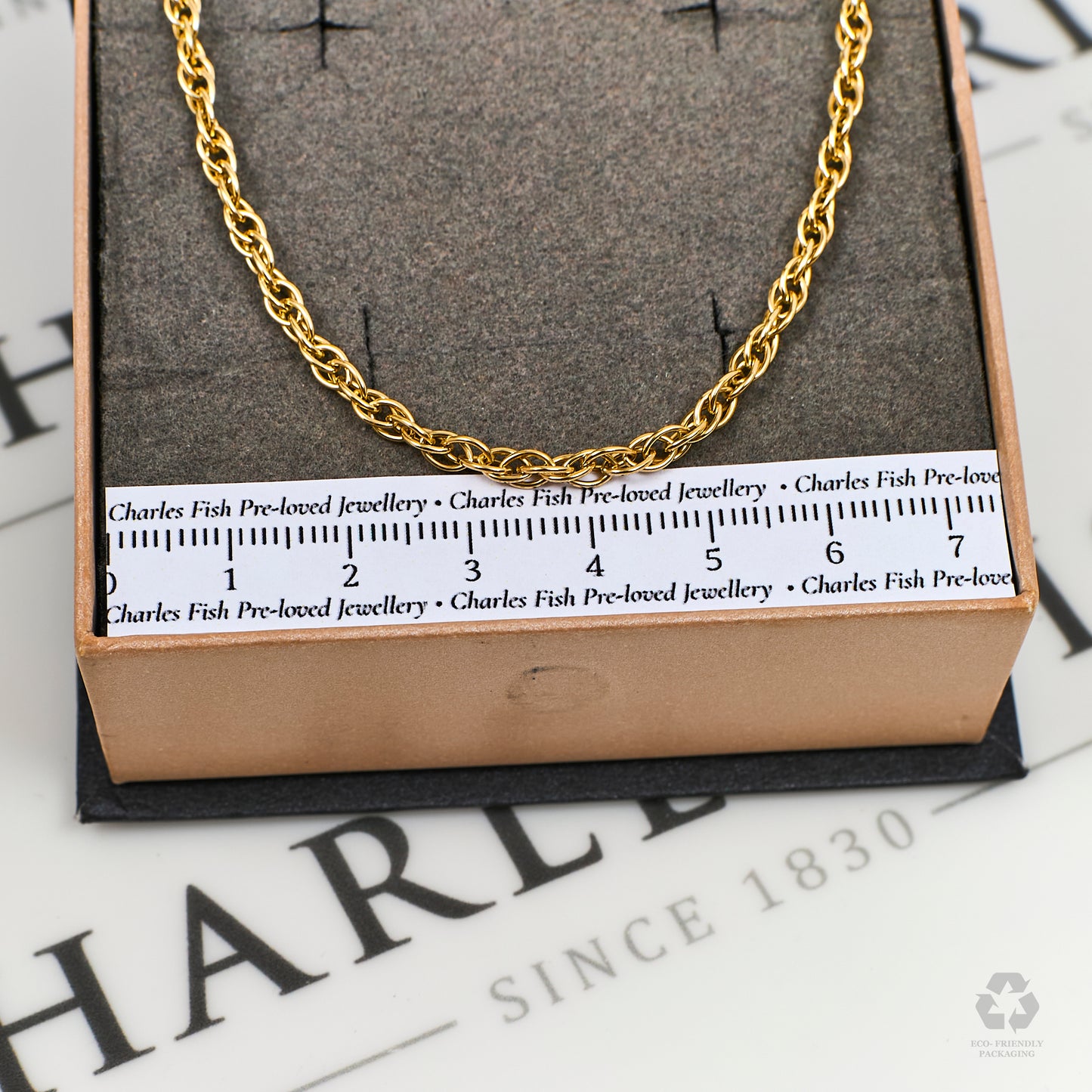Pre-Owned 9ct Gold Prince Of Wales Necklace 24 Inch