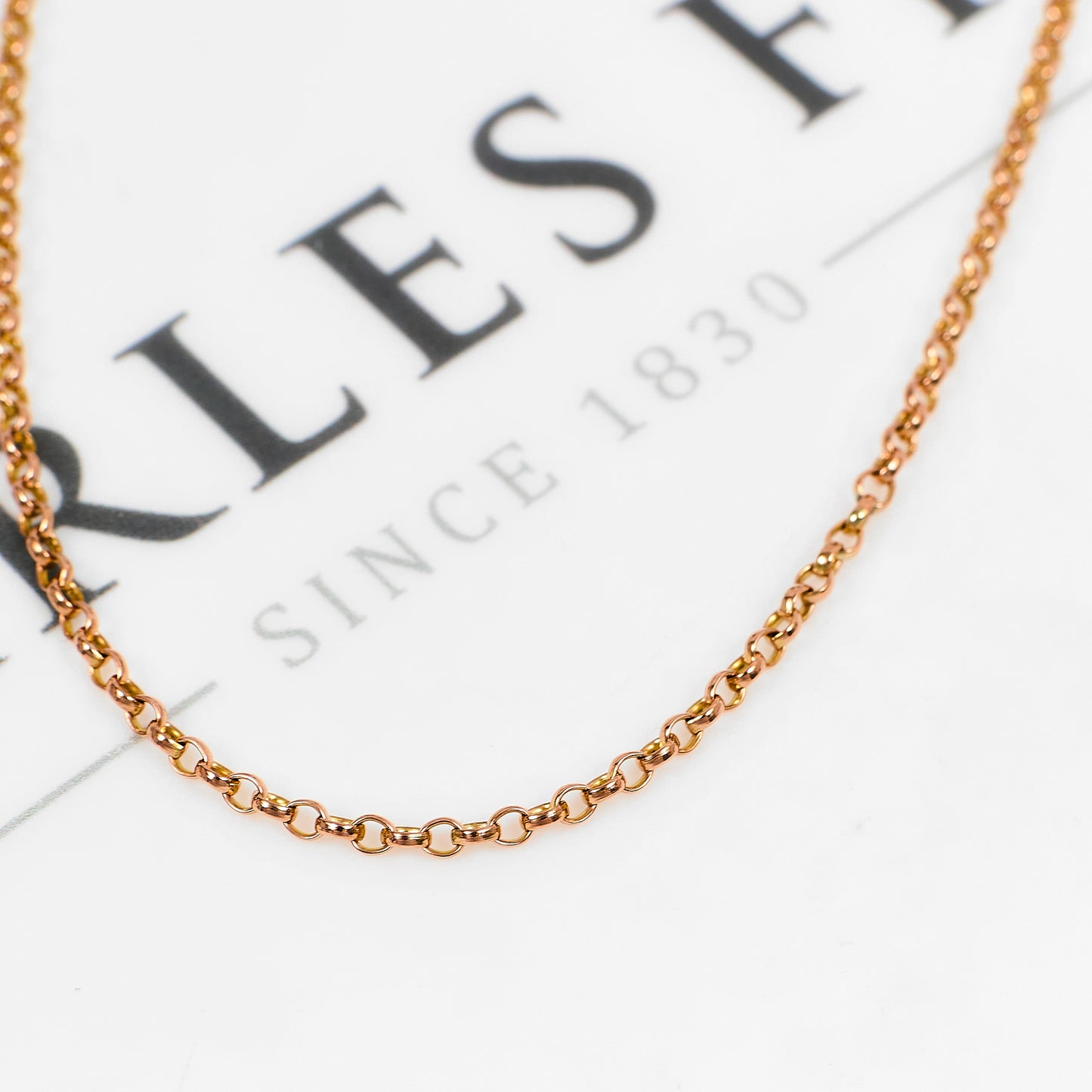 Pre-Owned 9ct Gold Belcher Chain Necklace 22 Inch