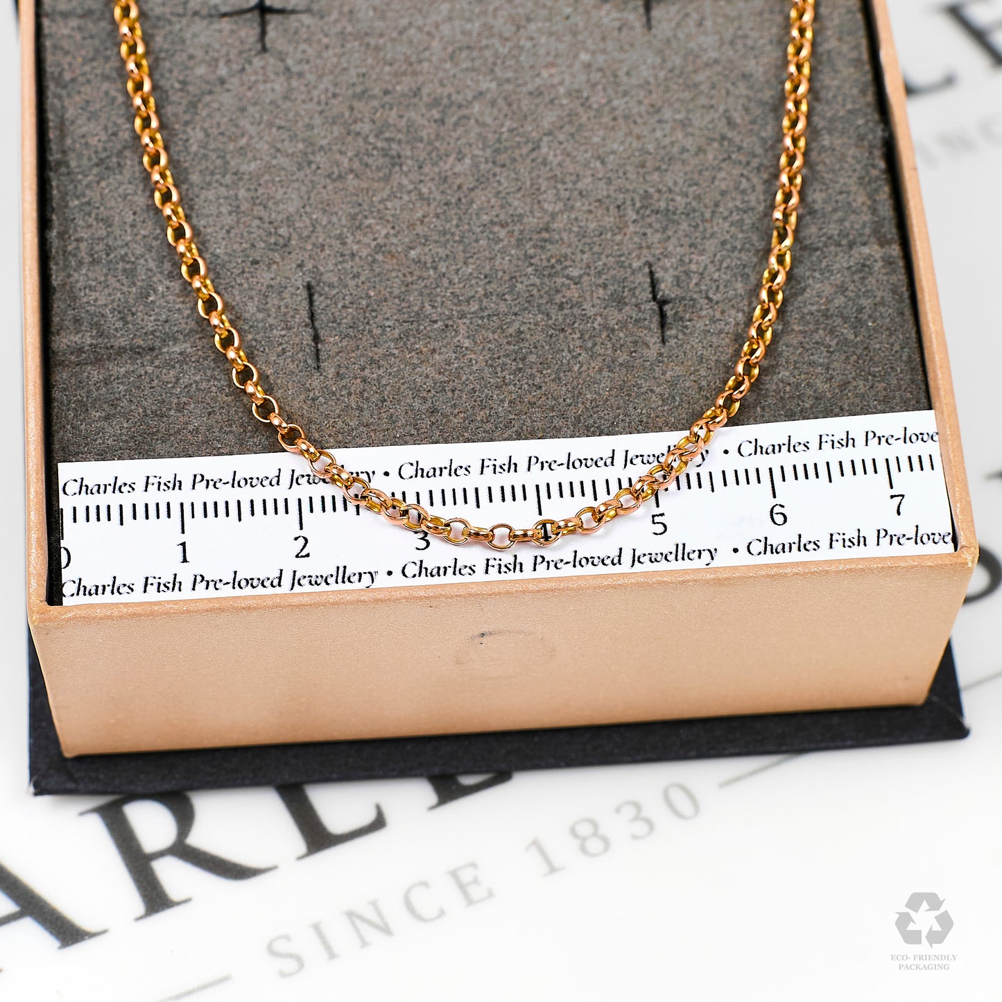 Pre-Owned 9ct Gold Belcher Chain Necklace 22 Inch
