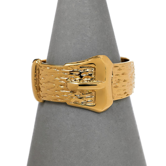 Pre-Owned 9ct Gold Buckle Ring Size O