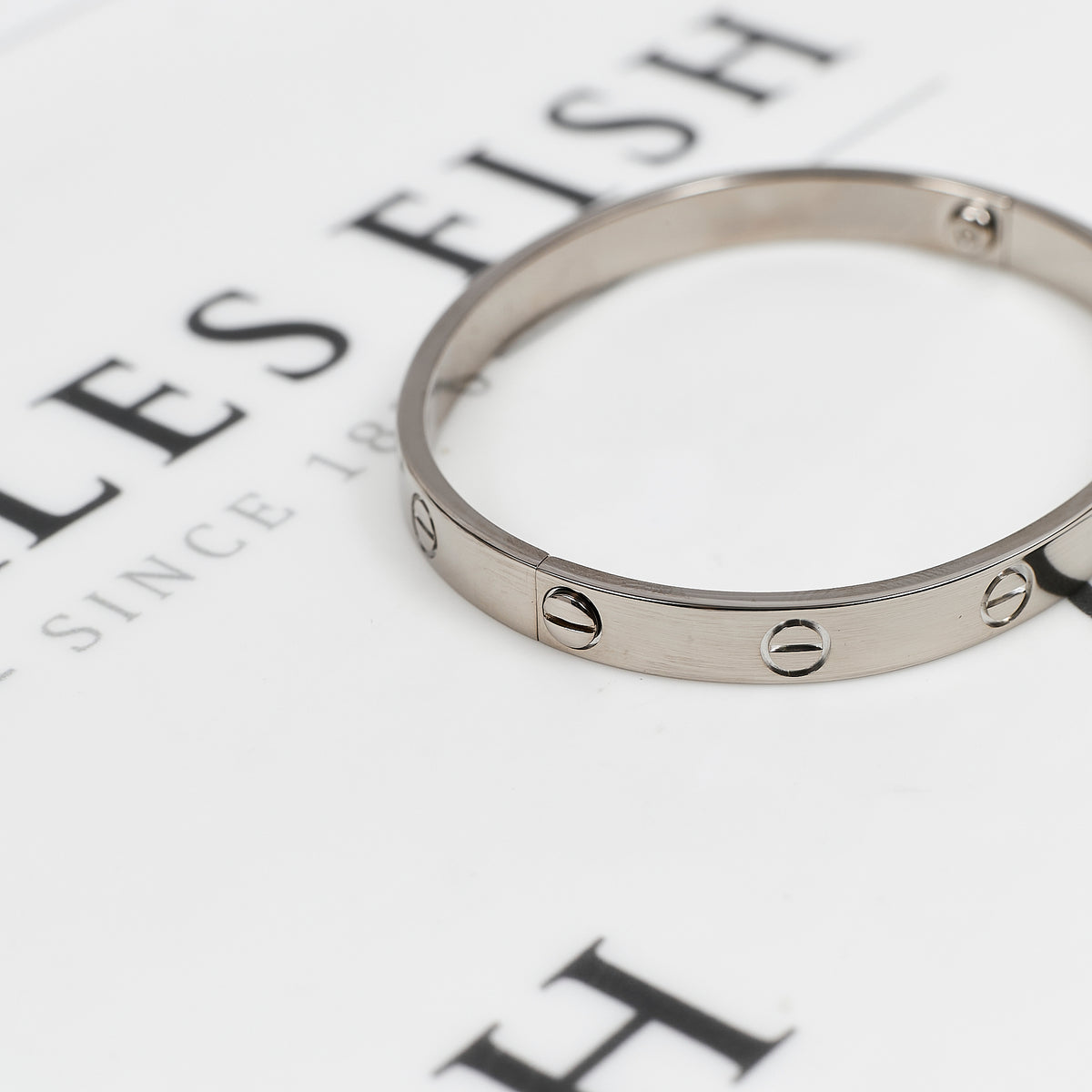 Pre-Owned 18ct White Gold Cartier LOVE Bangle 17