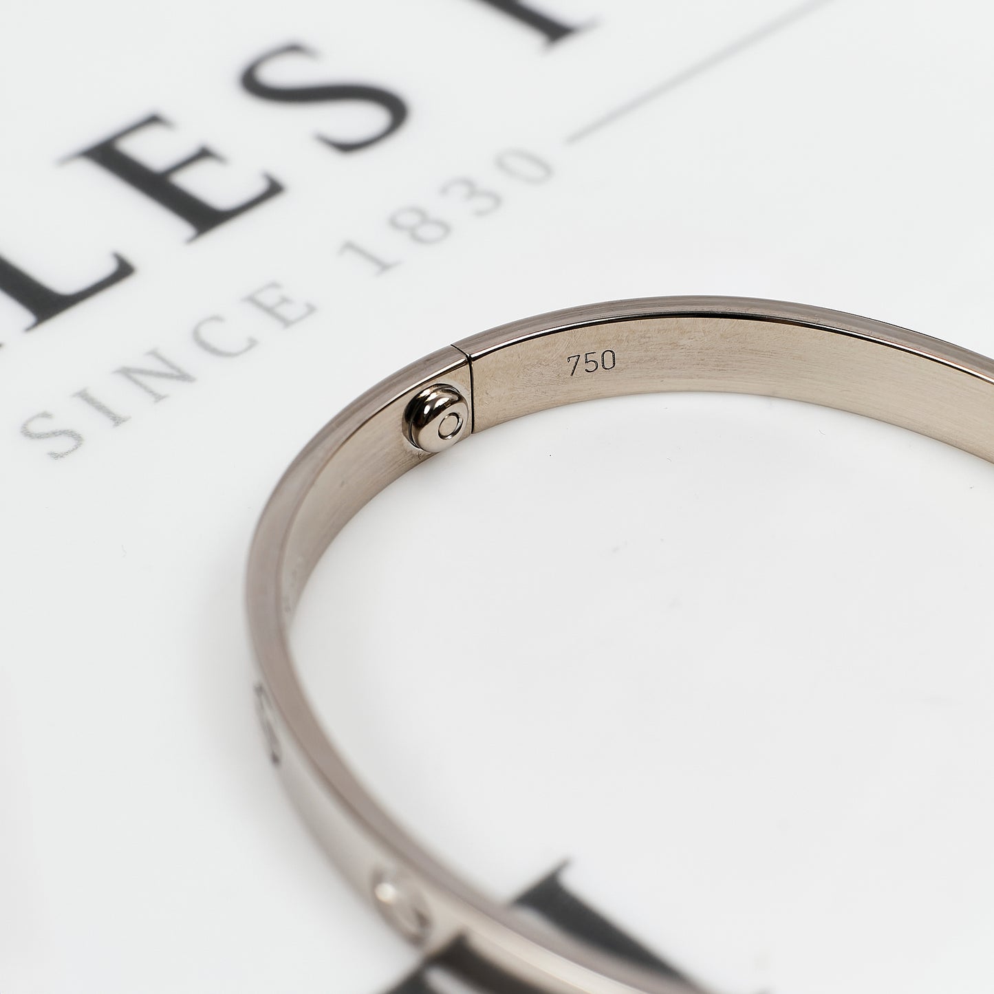 Pre-Owned 18ct White Gold Cartier LOVE Bangle 17