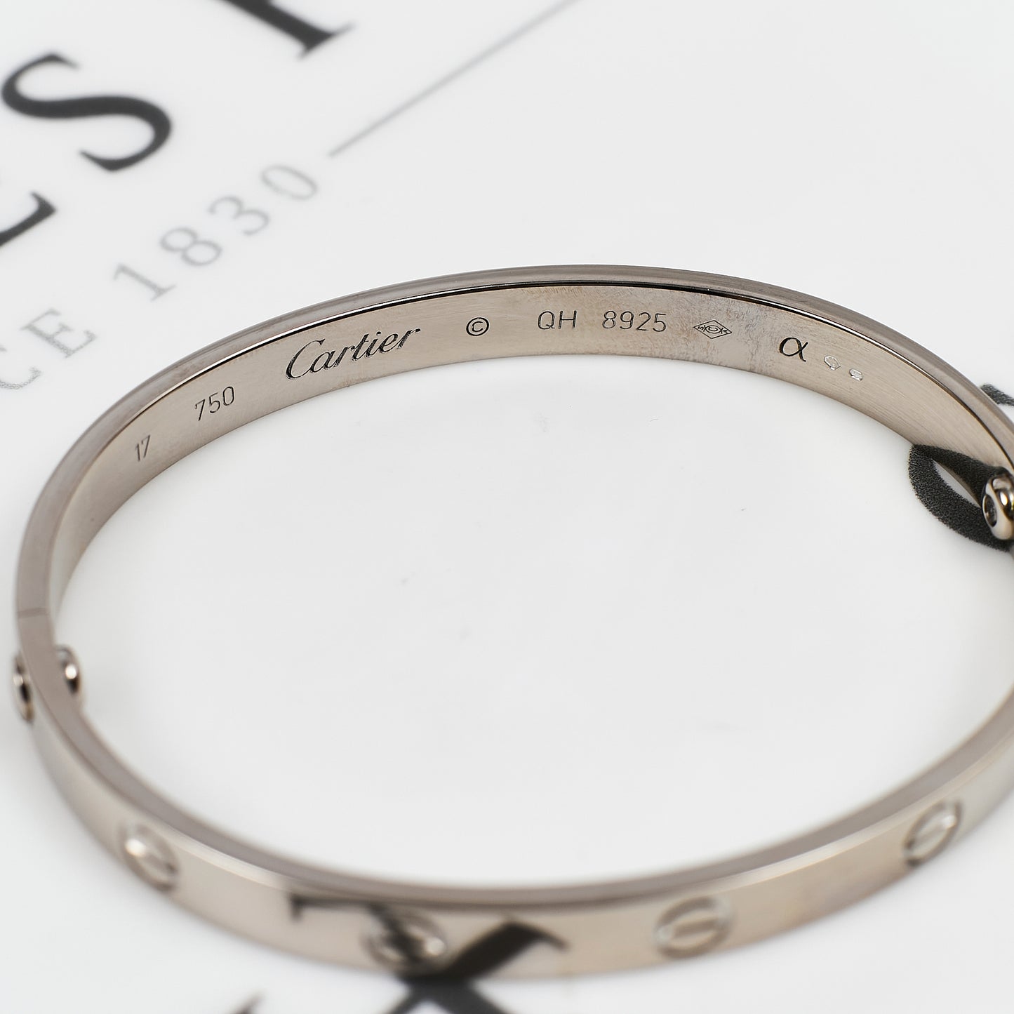 Pre-Owned 18ct White Gold Cartier LOVE Bangle 17