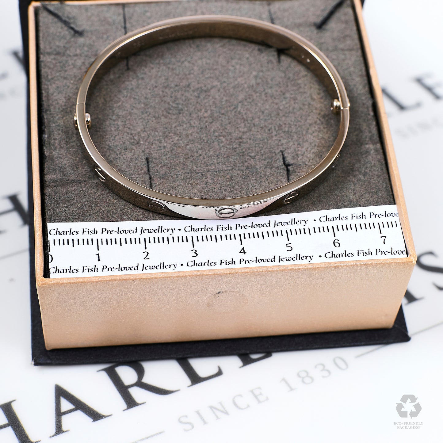 Pre-Owned 18ct White Gold Cartier LOVE Bangle 17