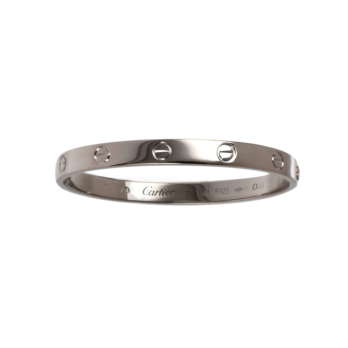 Pre-Owned 18ct White Gold Cartier LOVE Bangle 17