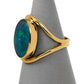 Pre-Owned 18ct Gold Oval Opal Triplet Ring Size O