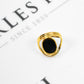 Pre-Owned 18ct Gold Oval Opal Triplet Ring Size O