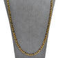Pre-Owned 9ct Gold 3+1 Figaro Chain Necklace 40 Inch