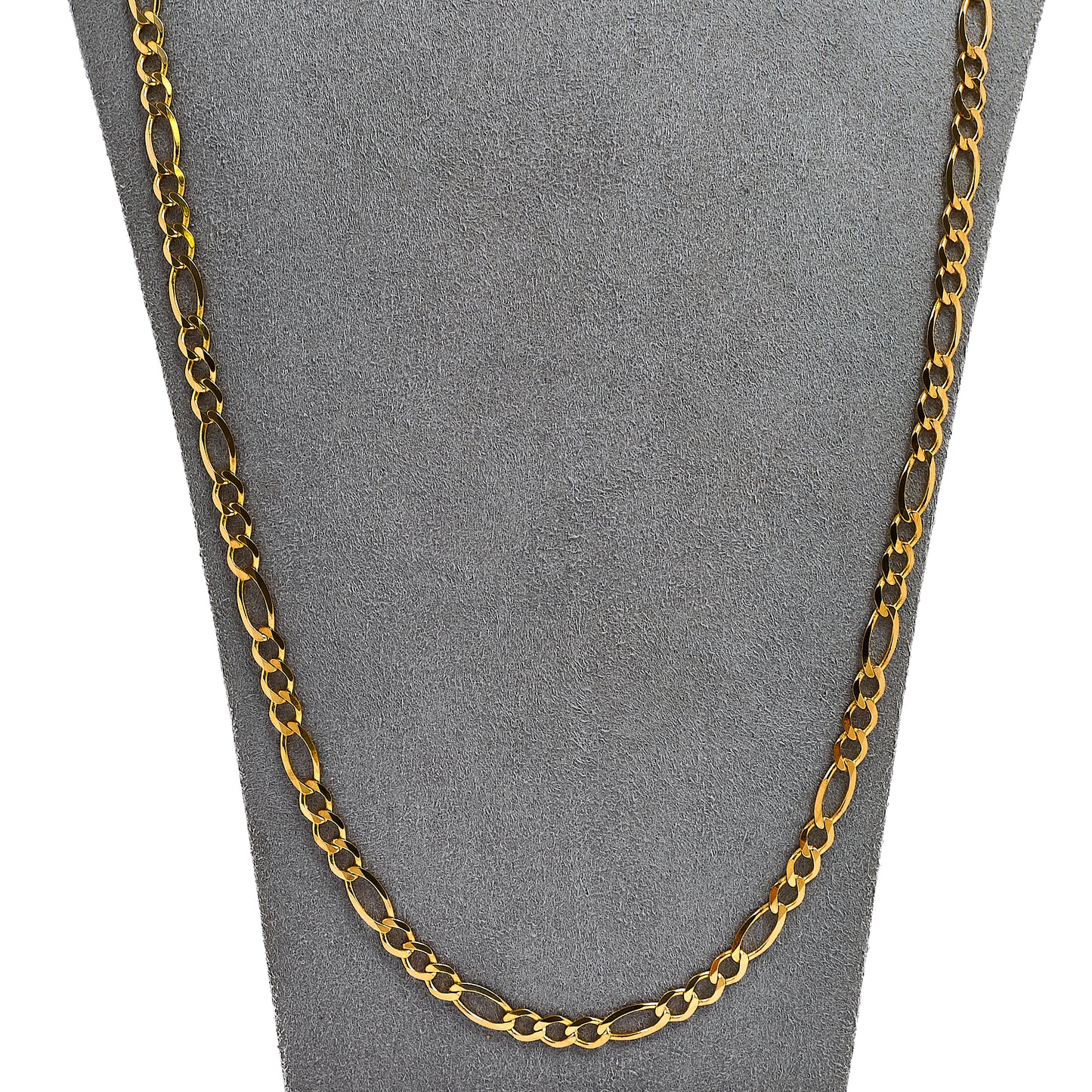Pre-Owned 9ct Gold 3+1 Figaro Chain Necklace 40 Inch