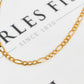 Pre-Owned 9ct Gold 3+1 Figaro Chain Necklace 40 Inch