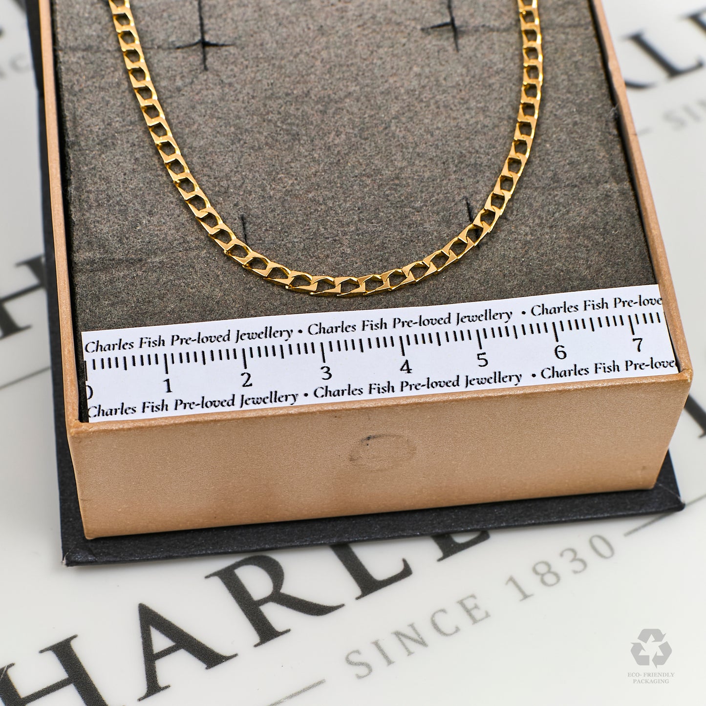 Pre-Owned 9ct Gold Curb Chain Necklace 18 Inch