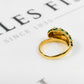 Pre-Owned 18ct Gold Blue & Enamel Wraparound Ring Size M