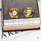 Pre-Owned 18ct Gold 2 Tone Octagon Greek Key Earrings