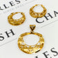 Pre-Owned 18ct Gold Leaf Design Openwork Jewellery SET