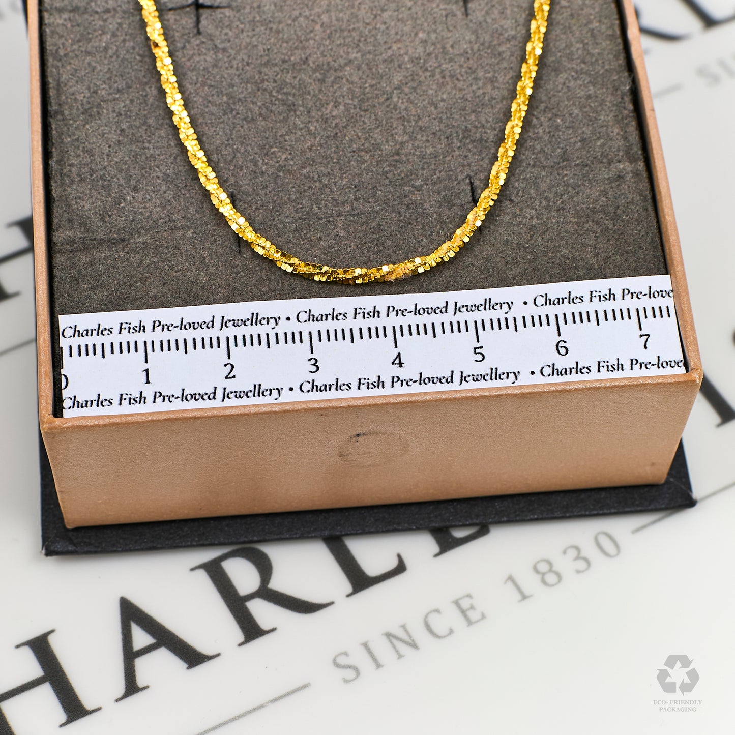 Pre-Owned 18ct Gold Twist Design Necklace 16 Inch