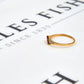 Pre-Owned 22ct Gold Marquise Red Synthetic Stone & CZ Ring