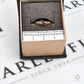 Pre-Owned 22ct Gold Marquise Red Synthetic Stone & CZ Ring