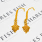Pre-Owned 22ct Gold Synthetic Stone Earrings & Hair Chains