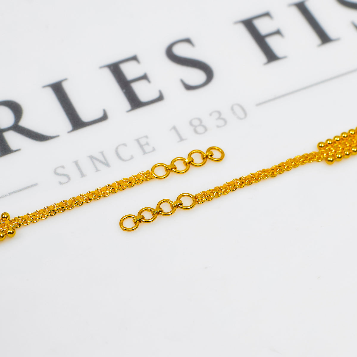 Pre-Owned 22ct Gold Synthetic Stone Earrings & Hair Chains