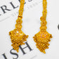 Pre-Owned 22ct Gold Synthetic Stone Earrings & Hair Chains