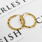 Pre-Owned 9ct Gold Twist Creole Hoop Earrings