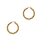 Pre-Owned 9ct Gold Twist Creole Hoop Earrings