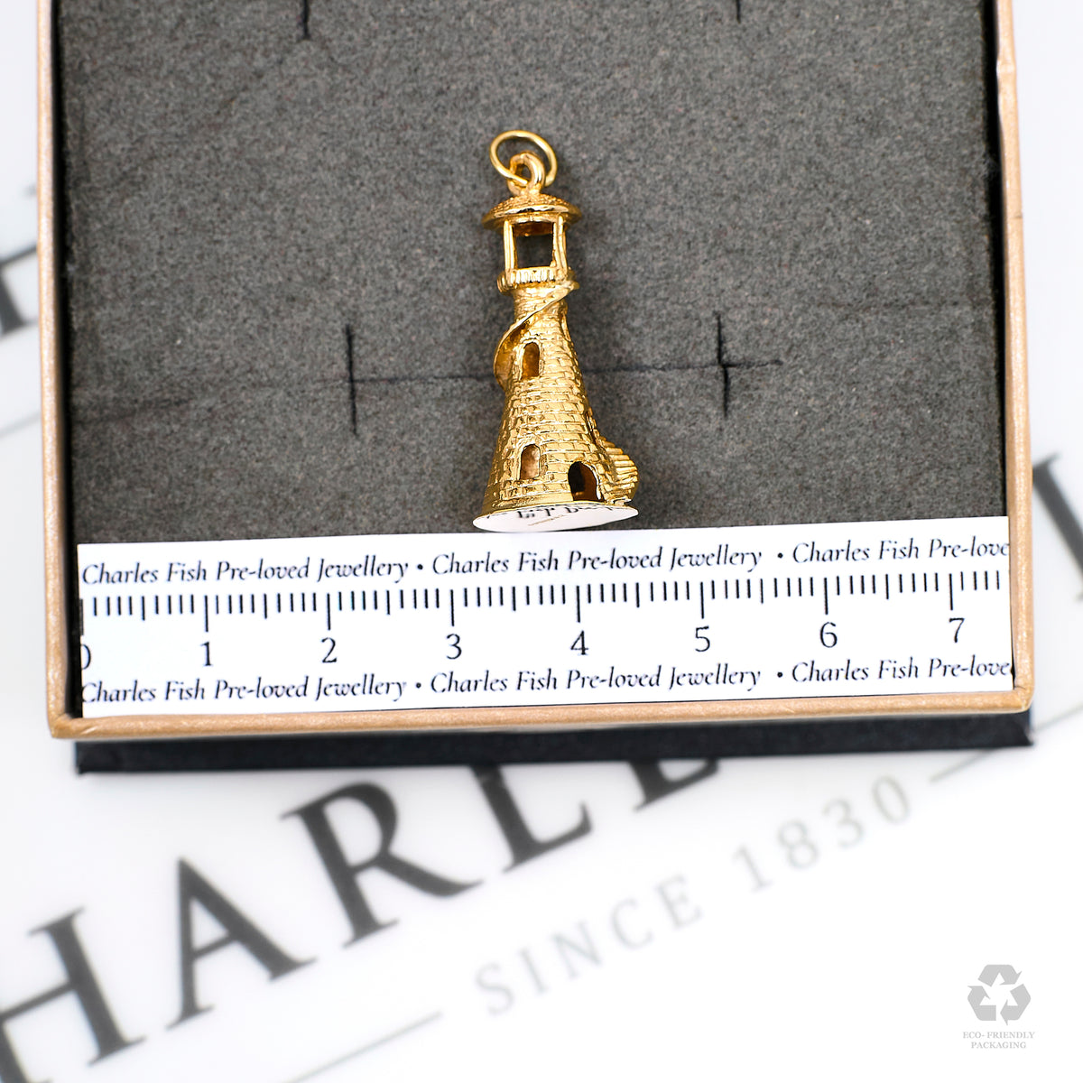 Pre-Owned 9ct Gold Light House Charm