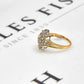 Pre-Owned 9ct Gold Oval Diamond Cluster Ring Size N