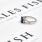Pre-Owned 18ct White Gold Rectangle Sapphire & Diamond Ring