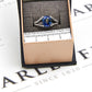 Pre-Owned 18ct White Gold Rectangle Sapphire & Diamond Ring
