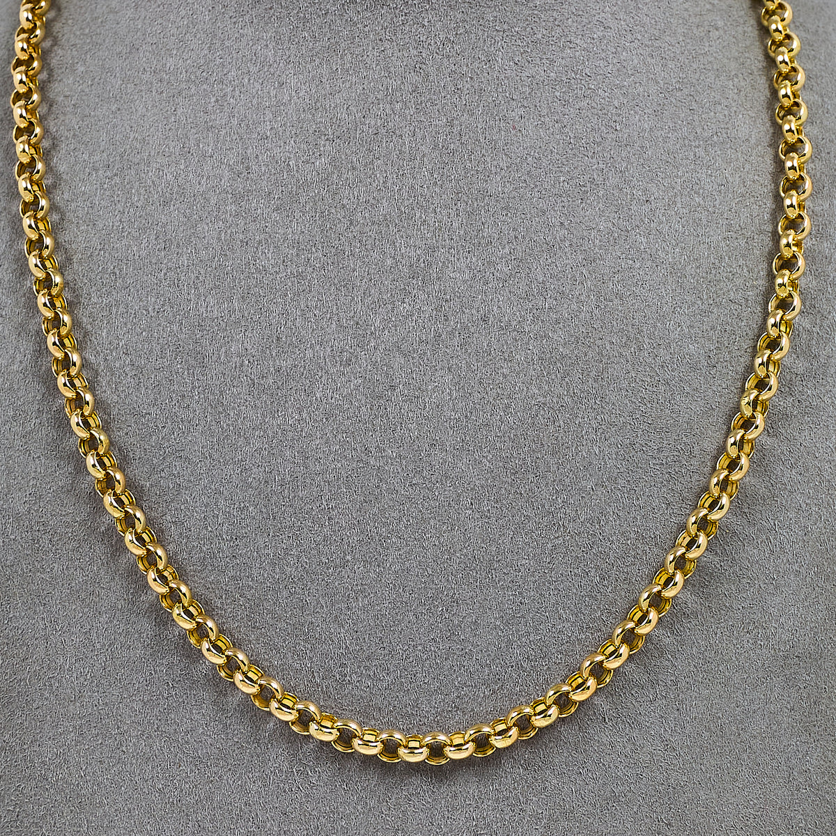 Pre-Owned 9ct Gold Belcher Chain Necklace 18 Inch
