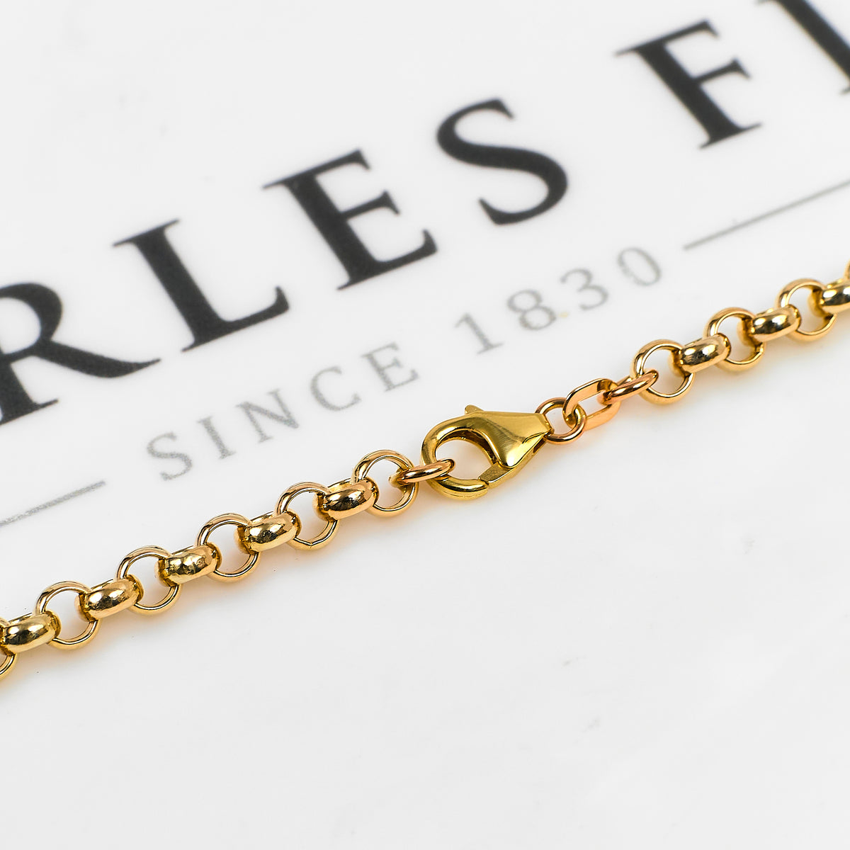 Pre-Owned 9ct Gold Belcher Chain Necklace 18 Inch