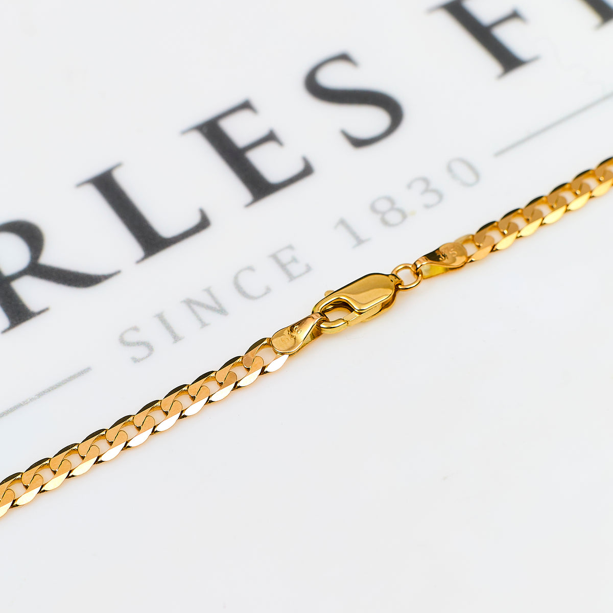 Pre-Owned 9ct Gold Curb Chain Necklace 20 Inch