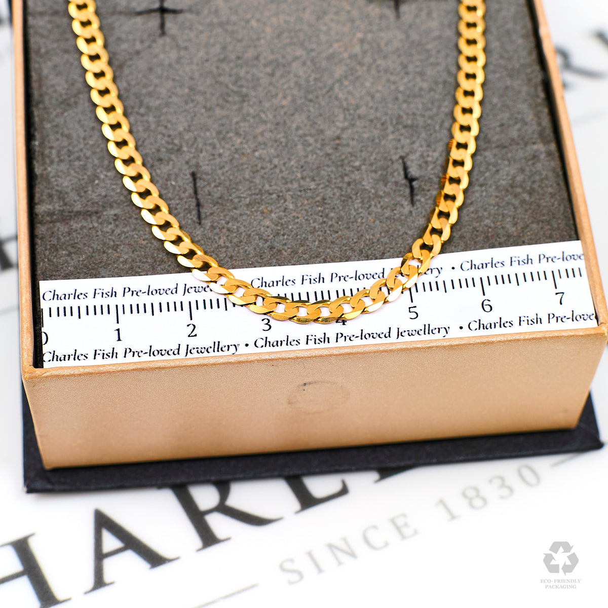 Pre-Owned 9ct Gold Curb Chain Necklace 20 Inch
