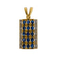 Pre-Owned 9ct Gold Diamond & Sapphire Rectangle Pendant
