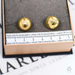 Pre-Owned 14ct Gold Faceted Dome Stud Earrings