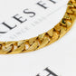 Pre-Owned 9ct Gold Pattern Polish Curb Chain Bracelet 8 Inch