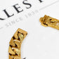 Pre-Owned 9ct Gold Pattern Polish Curb Chain Bracelet 8 Inch