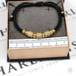 Pre-Owned 14ct Gold CZ Black Cord Adjustable Bracelet