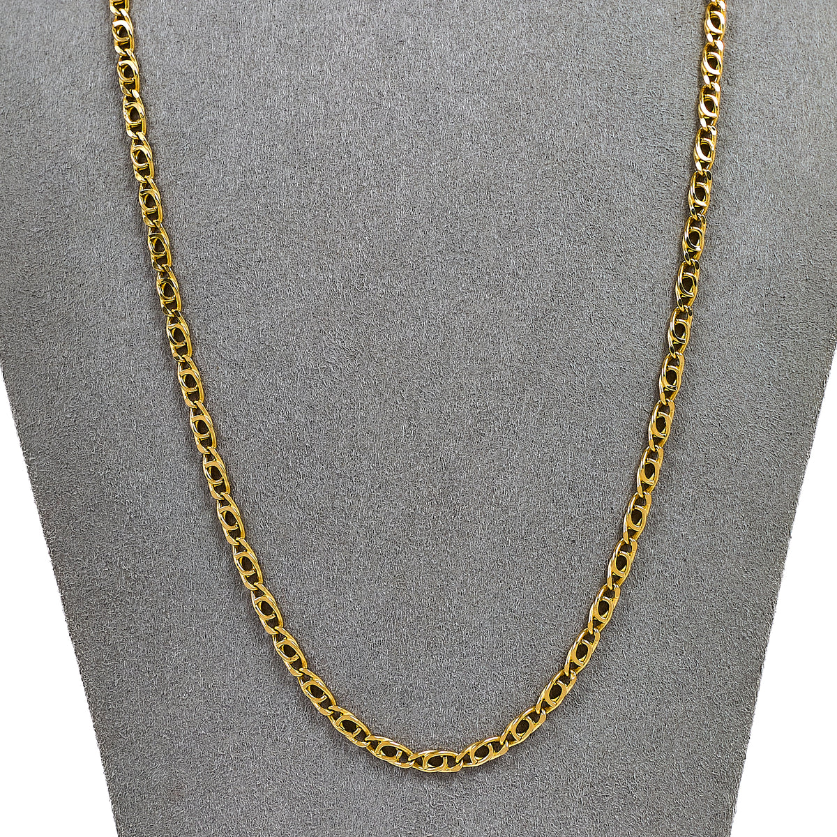 Pre-Owned 14ct Gold Anchor Chain Necklace 22 Inch