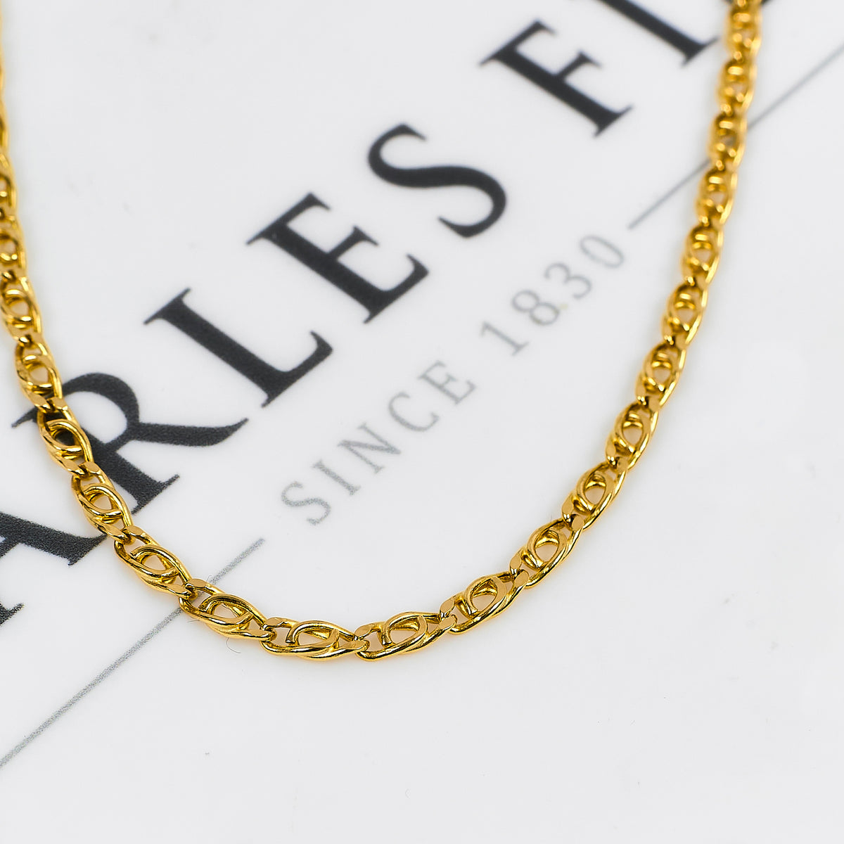 Pre-Owned 14ct Gold Anchor Chain Necklace 22 Inch